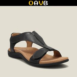Sandales OAVB femmes été confort solide orthopédique TStrap crochet boucle dames décontracté compensées chaussures de plage grande taille Sandalias 2306715