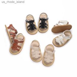 Sandalen 1-18 oktober 2018 Princess Beach Sandals Hollow Soft Leather Baby Girl Summer Rubber Solba Anti Slip SandalsL240429