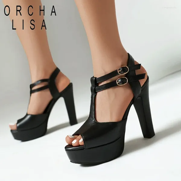 Sandalias Orcha Lisa Sexy Elegant Open Toe Women 12cm Tosto de estilete delgada Tacel