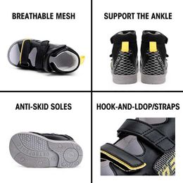 Sandalen Orthopedische enkel ondersteunen sandalen voor kinderen High Back en gebogen steunschoenen voor meisjes en jongens om te voorkomen dat wandelen met platte tenen en puntige Toesl2