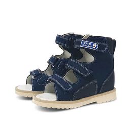 Sandalias Ortoluckland Niños Sandalias ortopédicas para niños Cuero de verano Foot Fashion Fashion Breathdler Shoes Size22-32 240419