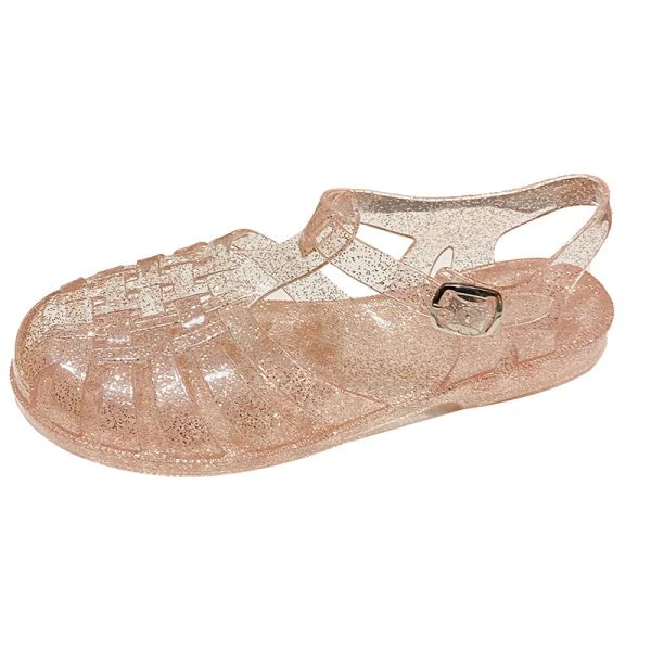 Sandalias Sandalias de plástico Mujeres zapatos de verano Promoción de envío gratis Ladies Casco Casual Hollow Jelly Sandal Sandal Beach Sandalias de Mujer