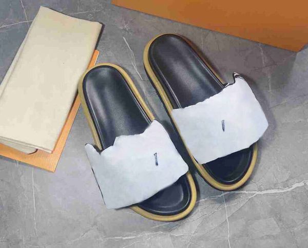 Sandalias Piscina Almohada Diseñador Parejas Zapatillas Hombres Mujeres Verano Zapatos planos Puesta de sol Comodidad Mulas Correa delantera acolchada Playa Fácil de usar Diapositivas 35-44 años