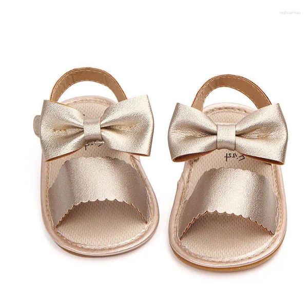 Sandales princesse née bébé filles été mignon bowknot PU enfant en bas âge enfants chaussures semelle souple peu