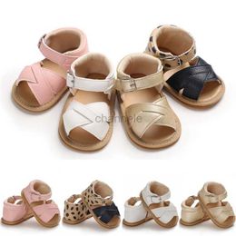 Sandalias Pudcoco EE. UU. Stock Moda Recién nacido Bebé Niñas 0-18M Sandalias Prewalker Zapatos de cuero de PU antideslizantes 240329