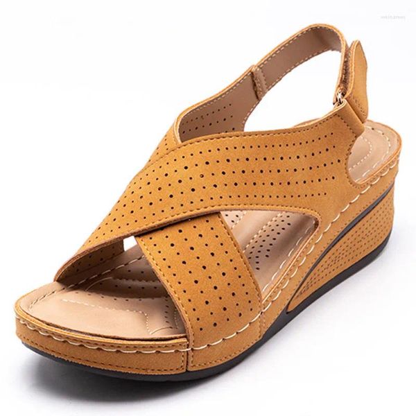 Sandales Boots de marque romaine Femmes Slippers Lady Footwear Single Shoe High Heel Fashion Casual Casual Summer Cendages Dress BM114