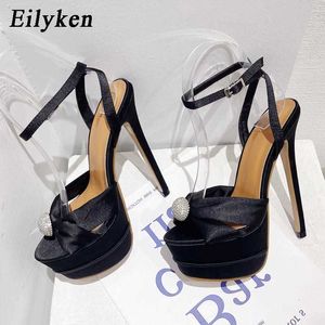 Sandalen Runway Ontwerp Extreme Stiletto Hoge Hakken vrouwen Sexy Platform Open Teen Prom Schoenen Mode Gesp Pompen 230511