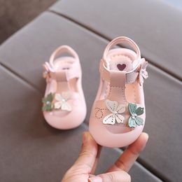 Sandalen Sandaal voor Anak Perempuan Sandal Bayi Bunga Sandal Bawah Lembut Putri Bayi Baru Anak Perempuan Sepatu Balita Ujung Tertutup Musim Panas 230425