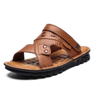 Sandalen sandale heren comfort sandaal hombre mannelijke geta sandalhas man outdoor schoengelei voor wandelen 39 Sandles Beach Samool Leather Men S