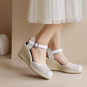 Sandales sandalias mujer promotion cheville-wrap sapatos mulher coins talons chaussures à talons fermé dames slingback blanc