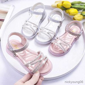 Sandalen sandalen diamantmeisjes sandalen peuter kinderen prinses sandalen niet-slip schoenen kinderen schoenen in de zomer babymeisje schoenen r230529