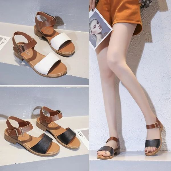 Sandalias Sandalias Mujeres 2023 Summer Elegantes zapatos de mujer con tacones bajos réplica zapatillas de deporte casual Productos baratos y envío gratis