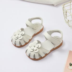 Sandalen verkopen kleine meid bloem sandalen kinderen gesloten teen prinsesschoenen voor zomer 3-7 jaar ouder 230515