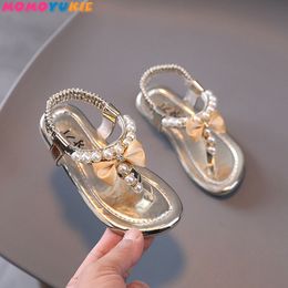 Sandalias Sepatu anak perempuan musim panas sepatu flat Fling dansa bayi sandal anak anak pernikahan Pink 230516