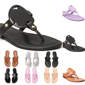 Sandals Chaussures Dustbag Designer Miller Metallic Snake en cuir en relief en relâches Slippers Femmes Blanc Noir Patent Jaune Triple Pink Flip Flops Ladies Taille 5.5-9.5