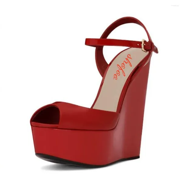 Sandales SHOFOO Shoes Sandales à talons hauts pour femmes. Compensées d'environ 15 cm de hauteur de talon. Chaussures d'été. Taille34-46