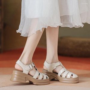 Sandales taille 33-39, plateforme, chaussures d'été à talons hauts pour femmes, 2024