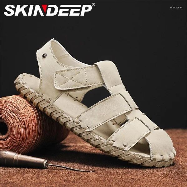 Sandalias Skindeep Casual Mens Summer Beach Beach Beach Kinking Fashion Fisherman Fisherman Zapatos Diseñador de lujo zapato plano de lujo