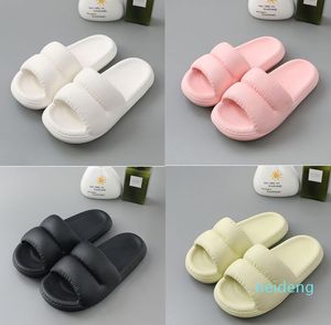 Sandalias Slide Slipper verano cómodo Hogar suelas suaves Los baños son antideslizantes Chunky verde cosmético Lima Tacón Chanclas Mujer Raya