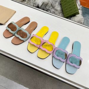 Sandalen Slipper SLIPPER SLIDE SLIDE Dames Interlocking Sandalen schoenen Lady Flip Flops 5cm Slip op Strandschuif Flat Casual Walking OOFR Slides 5.8 03