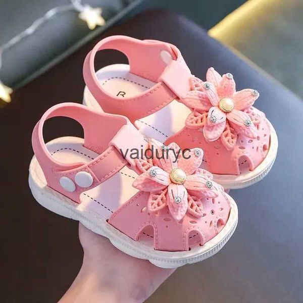 Sandalias Arco sólido Ldrens Summer Zapatos Lindo PVC Beach sin deslizamiento para niñas calzado para niños suaves Fashion H240506