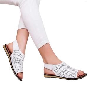 Sandalen lente zomer dames dames wig vis mond holle roma schoenen dame platform stevige kleur slippers