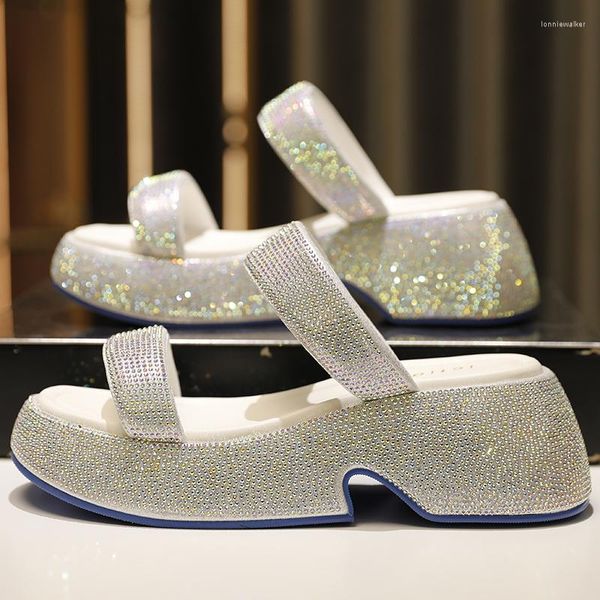 Sandales Strass Sandalen Calzado De Mujer Verano 2023 pantoufles informelles femme ouverte femmes chaussures