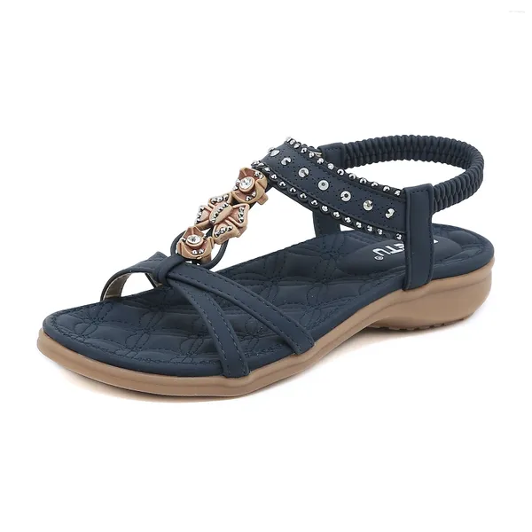 Sandales Sumaitong Euro Style Femmes Été Plus Taille 36-42 Basic Ladys Casual Chaussures de plage plates