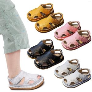 Sandalen Zomer Baby 0 3 jaar oude jongen Peuterschoenen Zachte zool Meisjesleer Ademend Water Meisjesmaat Baby