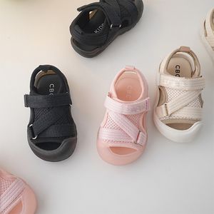 Sandalen zomer Baby mode Cross Webbing Soft Children Shoes Cool Boys Girls Beach Head Wrapped Toddler 230322