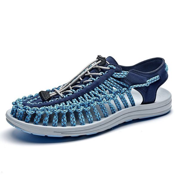 Sandalias Verano Tamaño grande 3946 Hombres Moda Tejido a mano Diseño Transpirable Casual Zapatos de playa al aire libre para 2306715