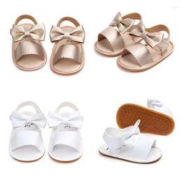 Sandales Summer Born Baby Girl Princess Bowknot Soft Sole Crib Shoes Prewalker