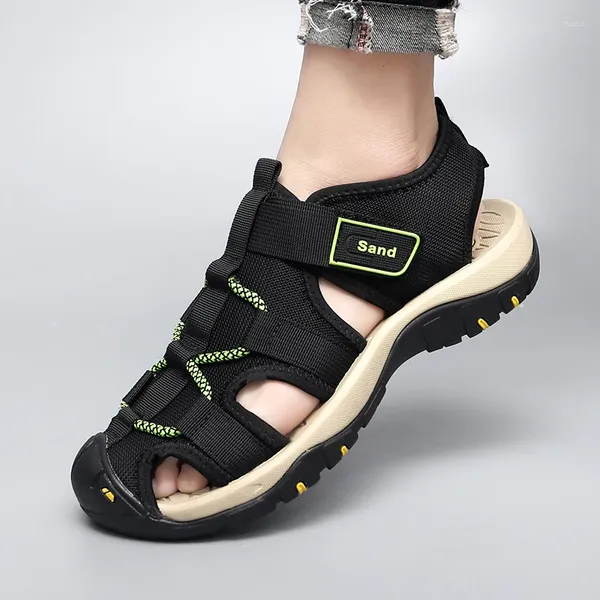 Sandalias Summer Casual Driving Men's No Slip Beach Fashionable Fashionable Outdoor Roman Style Shanking de senderismo