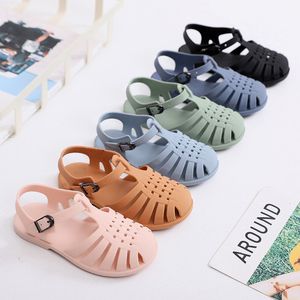 Sandals Summer Children Baby Girls Toddler Soft Nonslip Princess Shoes Kids Candy Jelly Beach Boys Casual Roman Slippers 230322