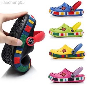 Sandales d'été sabots pour enfants chaussures de jardin pour filles toboggans de plage nouvelle mode pantoufles pour enfants garçons sabots Slipstop W0217