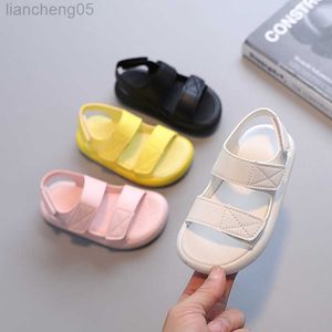 Sandalen Zomer kinderen Geel wit roze sandalen voor peuter Baby Kids Child Fashion Korean Dent Beach Sandals Nieuw 2022 1t tot 7t W0327