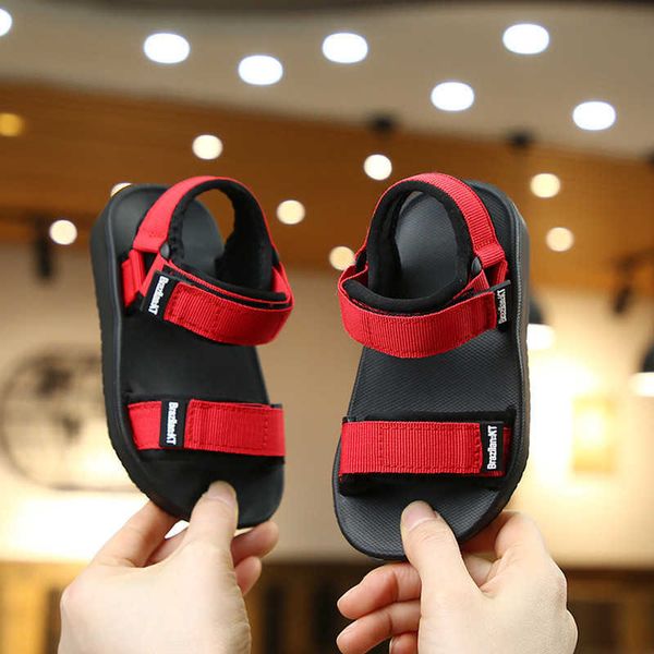 Sandales Été enfants sandales pieds nus garçons filles chaussures de plage taille 24-35 enfants sandales de gladiateur romain enfant en bas âge chaussure de sport de plein air