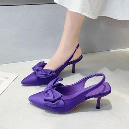 Sandales Summer Robe Shoes Bowknot Femmes sexy