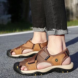 Sandalen zomer flats 6545 schoenen buiten mannen strand lichtgewicht modetrends casual man waden niet-slip comfort