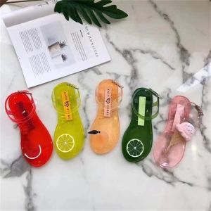 Sandalen zomer fruit slippers schattig en interessante dames jelly schoenen platte mode geurige dames sandalen sm054