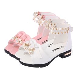 Sandales d'été filles enfants chaussures robe de princesse tongs avec bande élastique plage sandale taille EUR26 36 230601