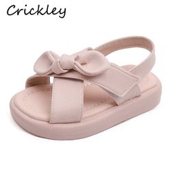 Sandales Summer Girls Sandales Solid Bow Soft Sole Pu Childre