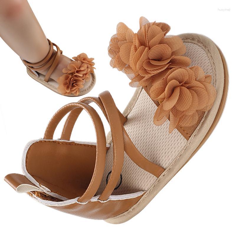 Sandálias verão infantil garotas fofas de criança sapatos clássicos de flor clássica casual