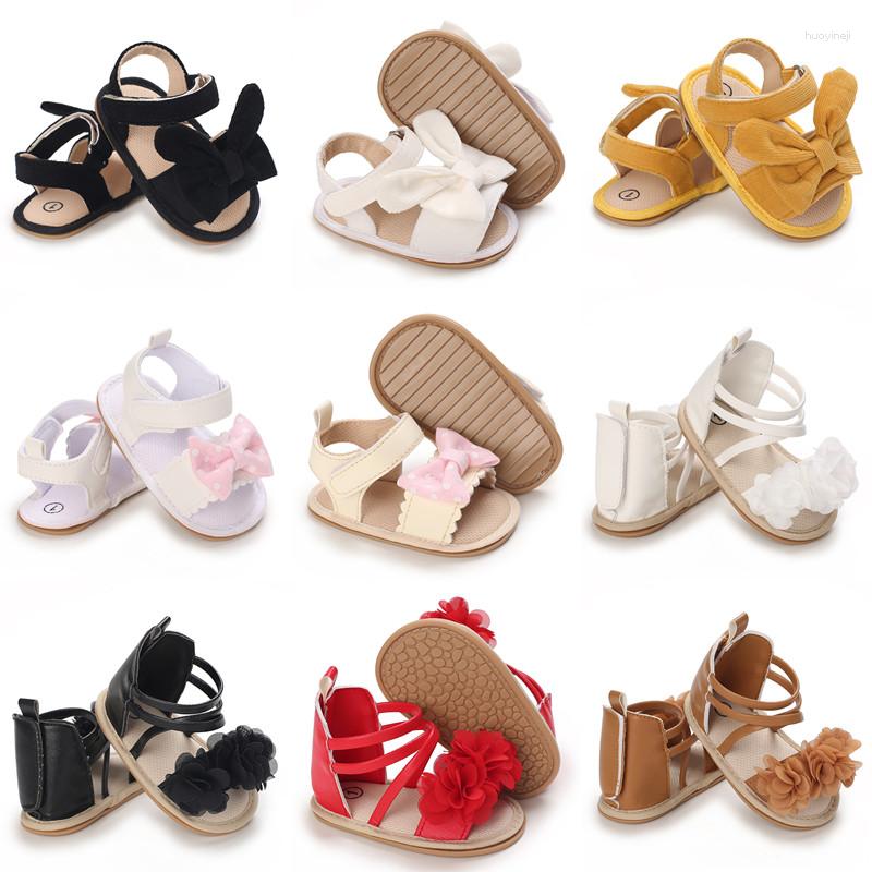 Sandały Summer Infant Baby Buty chłopiec dziewczyna Pierwsza piechurki maluch mieszkalne sandał kwiat miękki guma jedyna antypoślizgowa łóżeczko