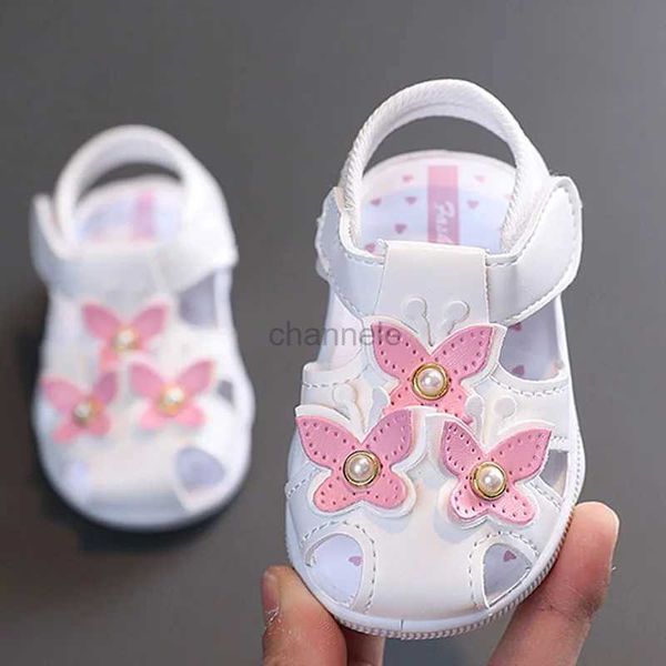 Sandalias Zapatos de verano para niños Sandalias de bebé de suela blanda para niñas Zapatos de playa con punta cerrada Zapatos de jardín para bebés de princesa Firstwalkers CSH1430 240329