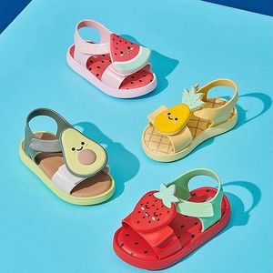 Sandalen Zomer Mini Melissa Kids Schoenen Gelei Schoenen Avocado Kinderen Fruit Sandalen En Slippers Aardbei Decoratieve Slipper MN051 230602