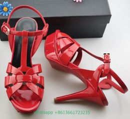 Sandalen Zomerplatform Solide kleur PU Kruisband Stiletto Heel Heel Open teenschoenen Fashion Luxury Desgin Shoe 230225
