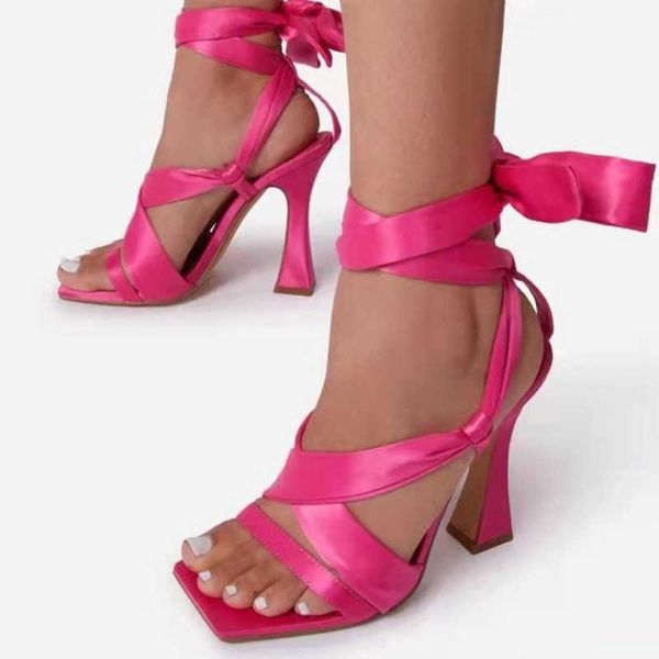 Sandales Pumps d'été Femmes Peep Toe High Heels Gladiator Sandals Femme Chaussures à talon Small Plus taille 31 - 43 Chaussures Femme T230208