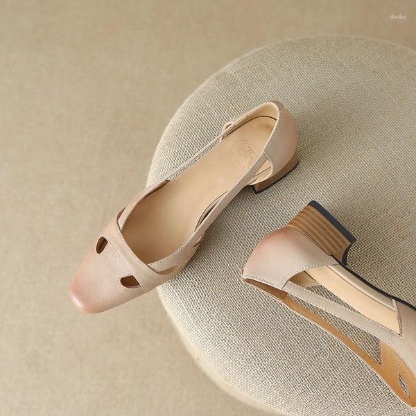 Sandales d'été rétro à talons épais de 3cm pour femmes, chaussures élégantes à la mode, concises, haute qualité, sortie d'usine LX89