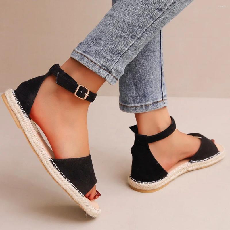 Sandalen Sommer frauen Flache Mode Offene spitze Ankle Strap Kausalen Schuhe Für Frauen Im Freien Plus Größe Licht Alias De mujer